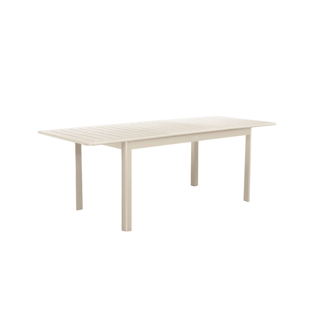 Tavolo da giardino allungabile in alluminio, 8 posti, beige