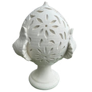 Pigna fiorissima cemento bianco 20 x 35 x h.50 cm arredo giardino esterni