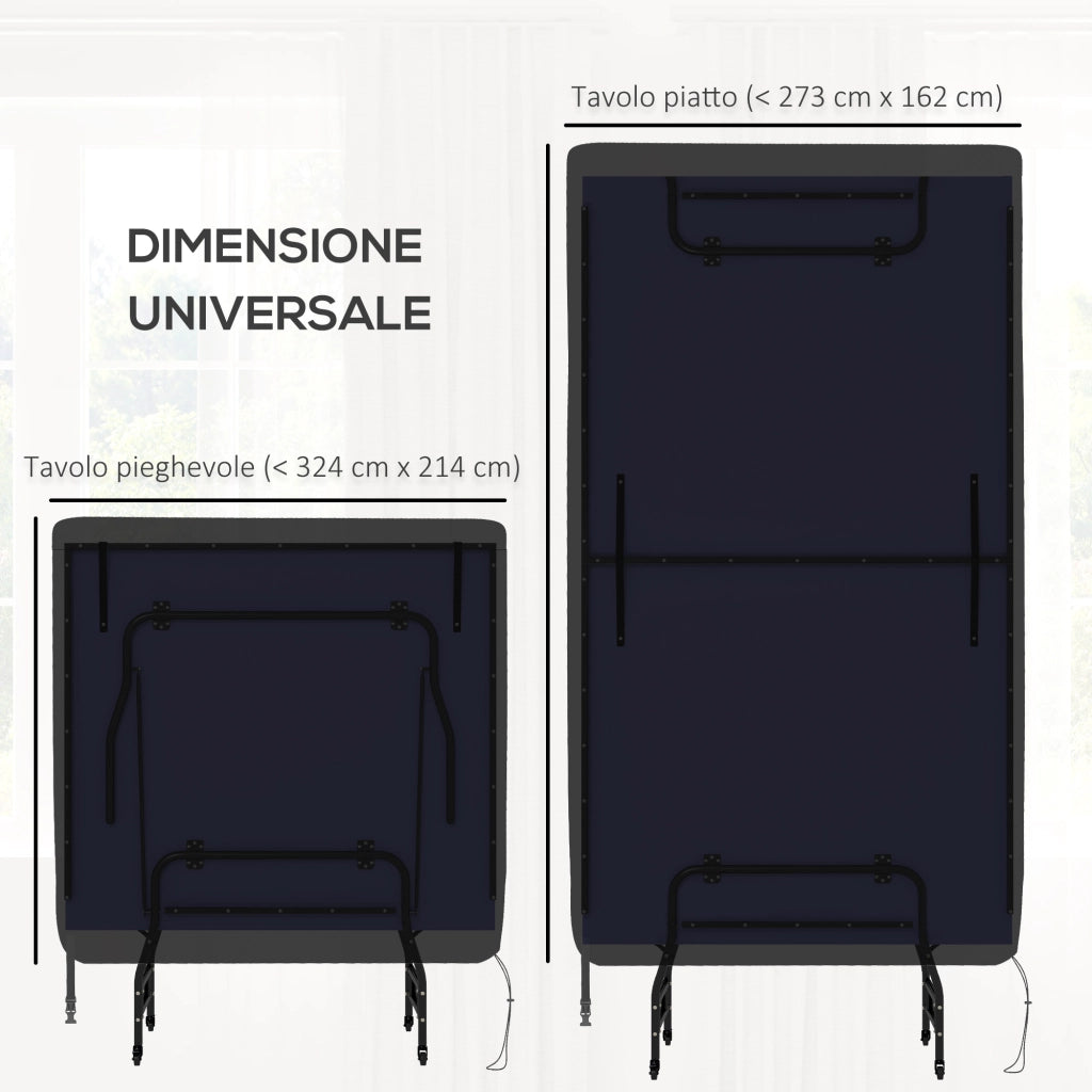 Copertura Tavolo da Ping Pong ¨C Zephmum ¨C Nero 257x153x5 cm