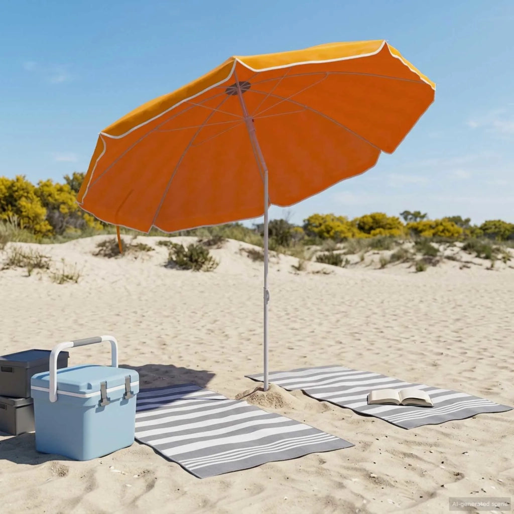 Ombrello da giardino 160 cm Poliestere 170T Arancione 42041350