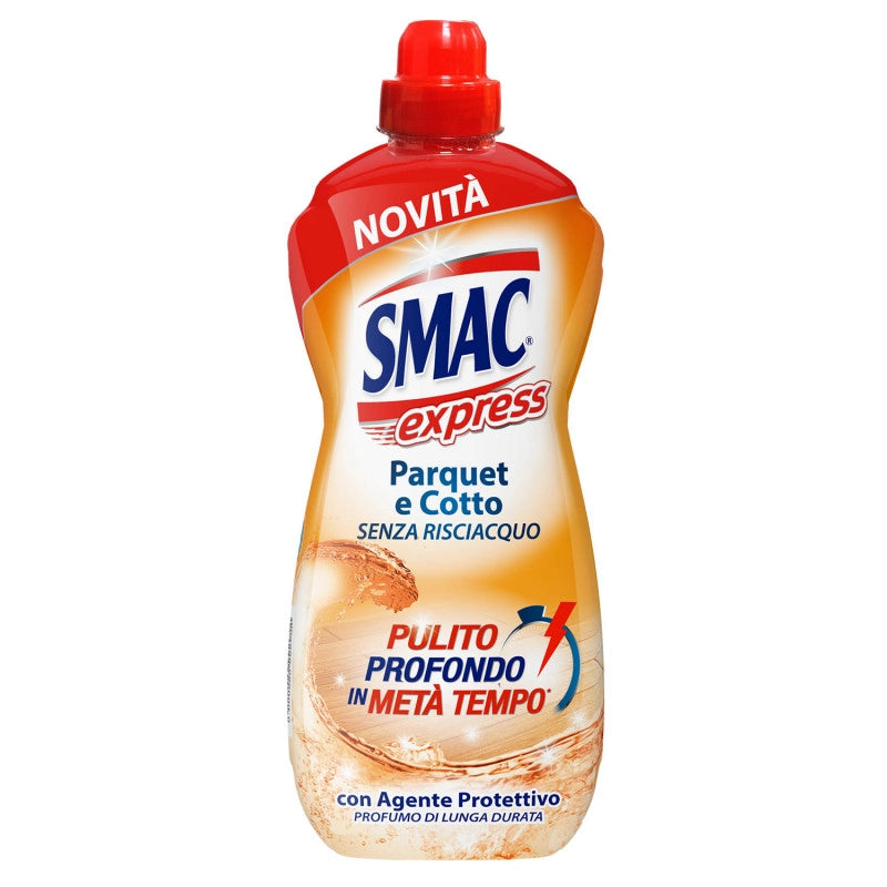 SMAC EXPRESS PAVIMENTI IN COTTO E PARQUET SENZA RISCIAQUO PULITO PROFONDO IN META' TEMPO 1 LT