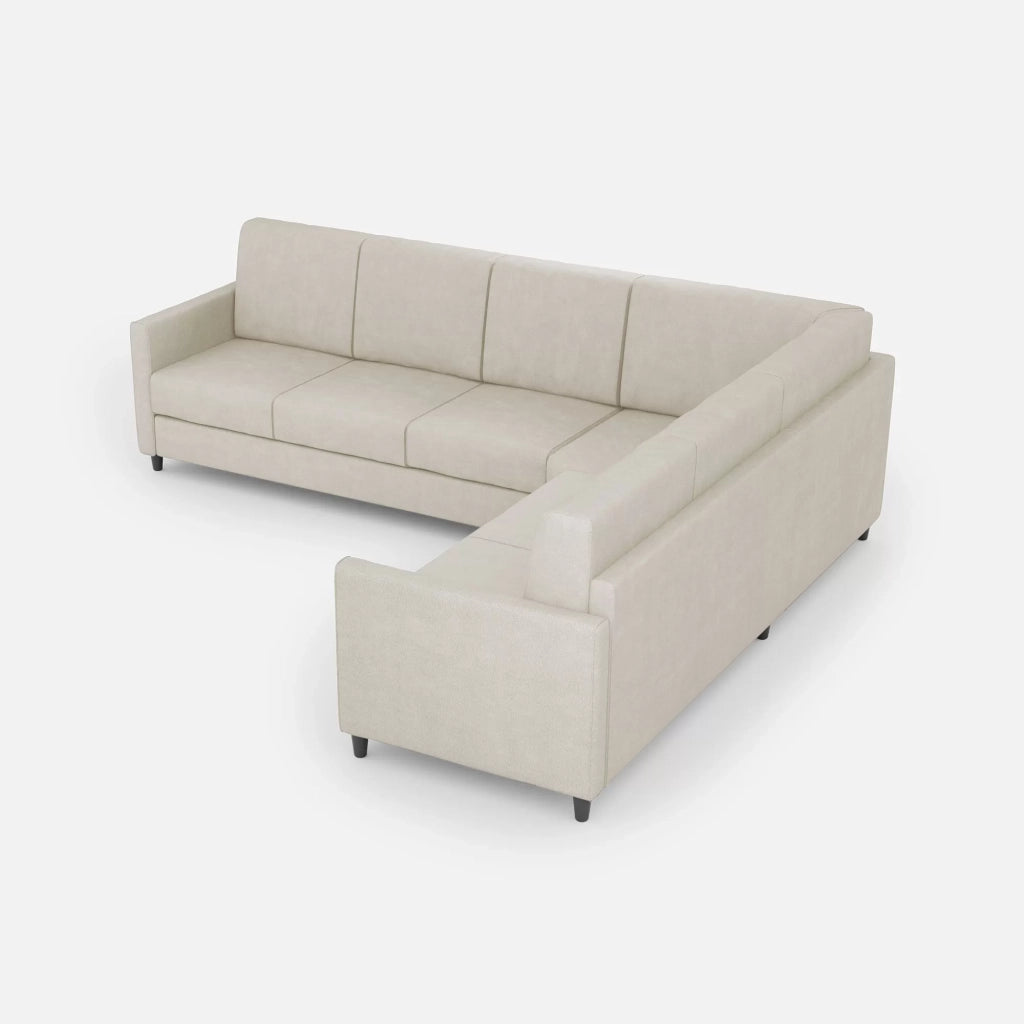 Divano karay 3 posti (tre sedute da 60cm)+ angolo + divano 2 posti medio (due sedute da 70cm) misure esterne l.281x241 | latte - Mobili 2G