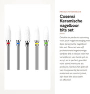 Set di punterelle professionali a rotazione - 5 pezzi - per manicure/pedicure - in acciaio inossidabile - diametro 3/32 pollici - punterelle a ceramica