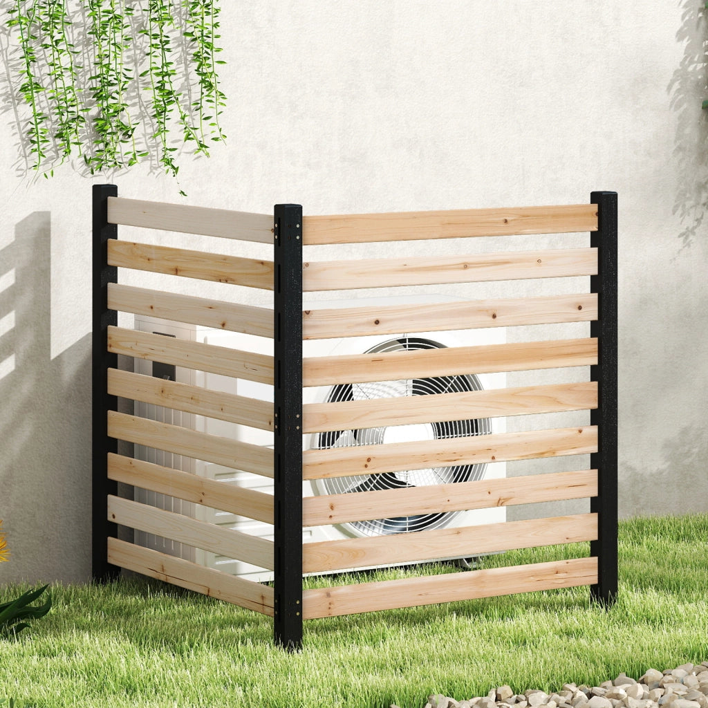 Recinzione da giardino in legno massello montaggio flessibile e modulare, Recinto esterno a 2 pezzi divisorio di spazio Naturale