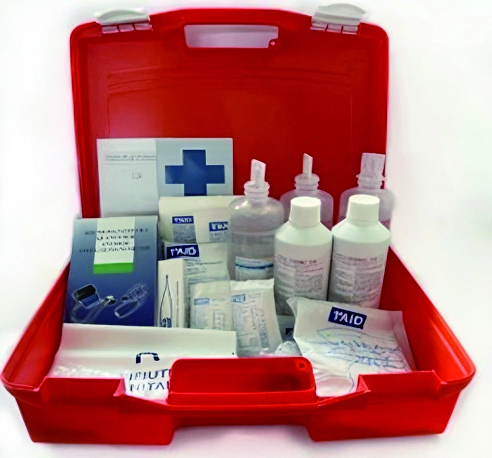 VALIGETTA PRONTO SOCCORSO IN POLIPROPILENE cm. 40x13x29,5 h col. Arancio - ALLEG.1