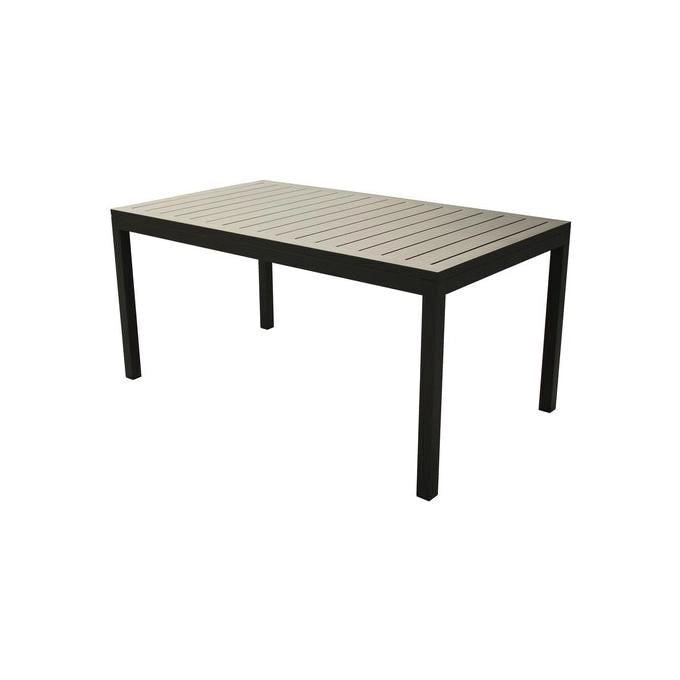 Amicasa Tavolo Alcamo Alluminio 160x90 cm Antracite