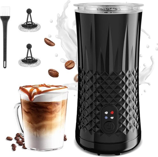 4 in 1 Caffè Frappé e Latte - Schiuma Calda e Fredda - Strato Antiscivolo - Spegnimento Automatico - Un Solo Clic per la Regolazione
