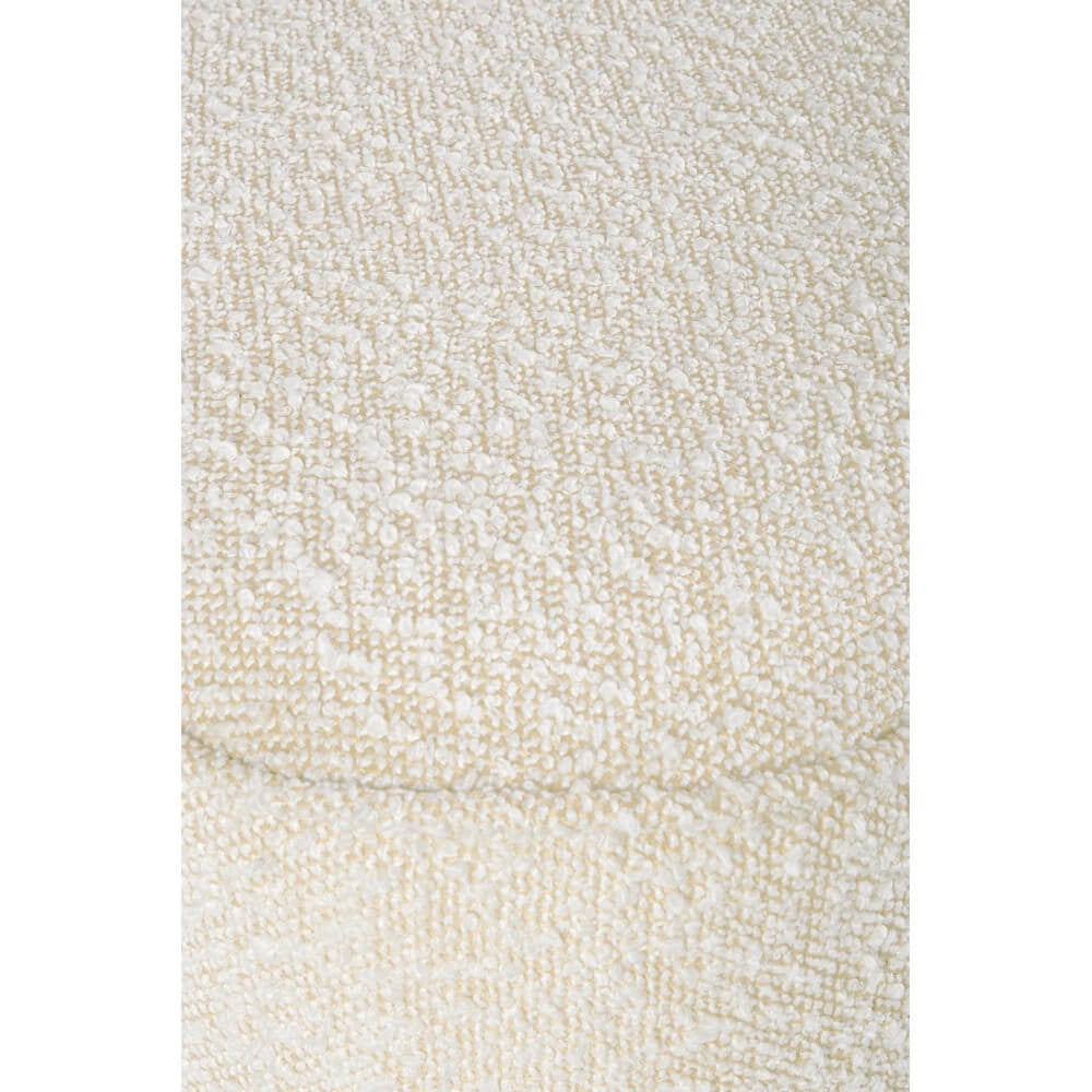 Pouf Sagomato in Tessuto Bouclé Effetto Naturale - WALKER
