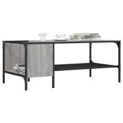 Tavolino Salotto Ripiano Grigio Sonoma 100x51x40cm Multistrato 837735