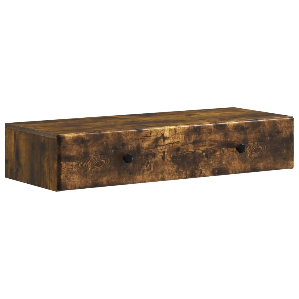 Tavolino da Parete Laterale Rovere Fumo 87,5 x 34,5 x 17 cm 899180