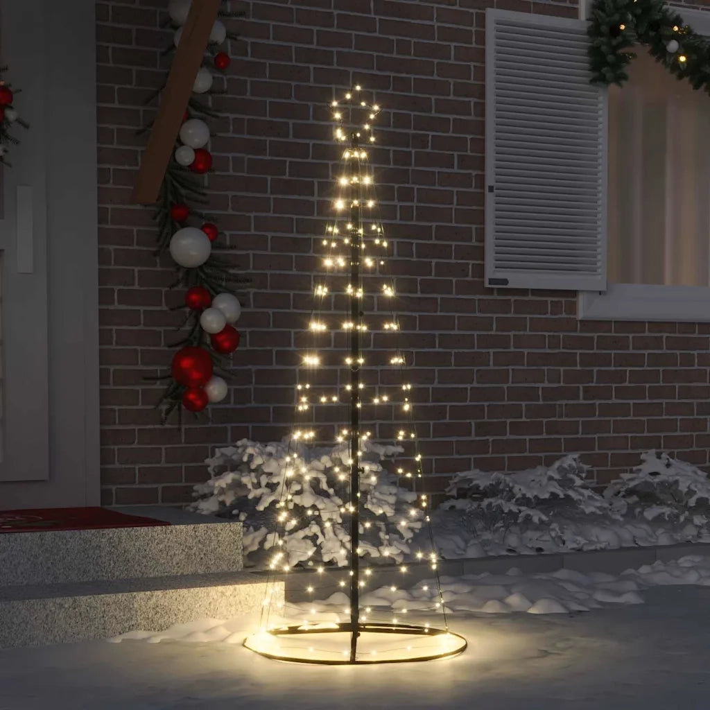 Albero di Natale LED con 390 LED Bianco caldo 250 cm Ferro