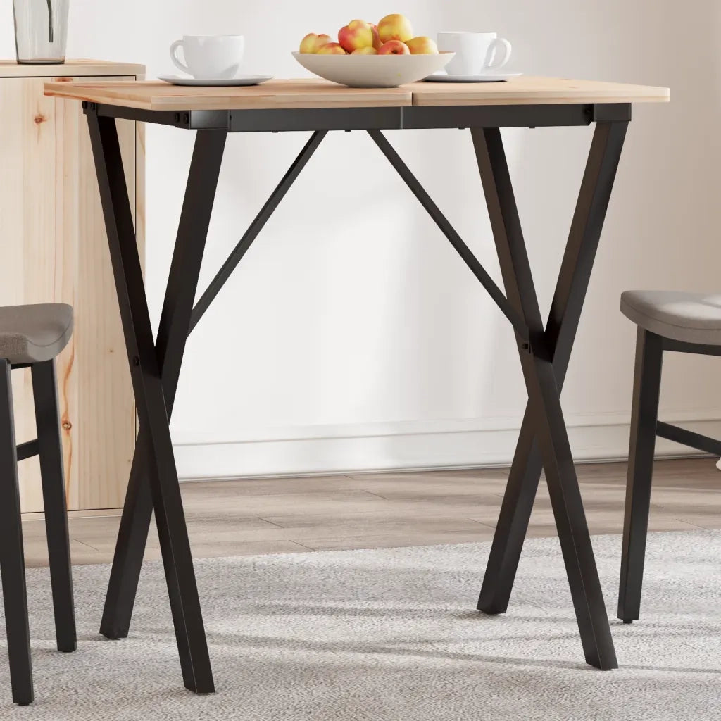 vidaXL Telaio Gambe a X per Tavolo da Pranzo 40x40x73 cm in Acciaio
