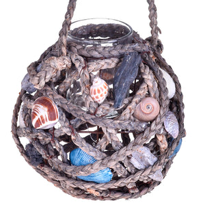 Portacandele con Conchiglie da Appendere Larghezza 21 cm