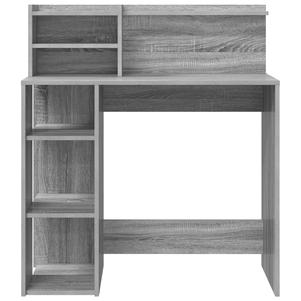 Scrivania con Ripiano Grigia Sonoma 90x48x101.5 cm Legno ingegnerizzato