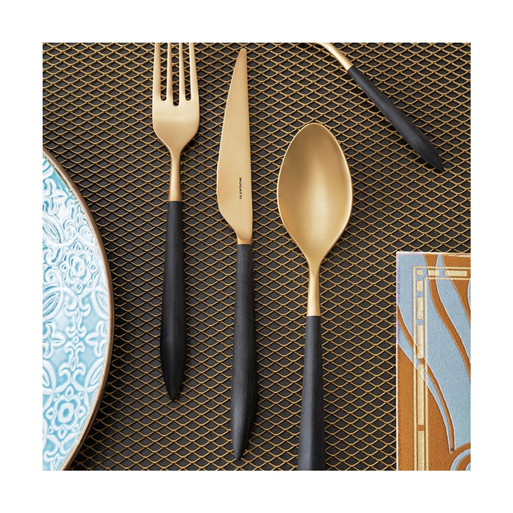 ARES, Posate Finitura Oro Set 24 pz, Scatola Compact, Casa