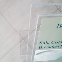 Leggio in plexi con base a L da 8mm ad una tasca f.to A4 verticale