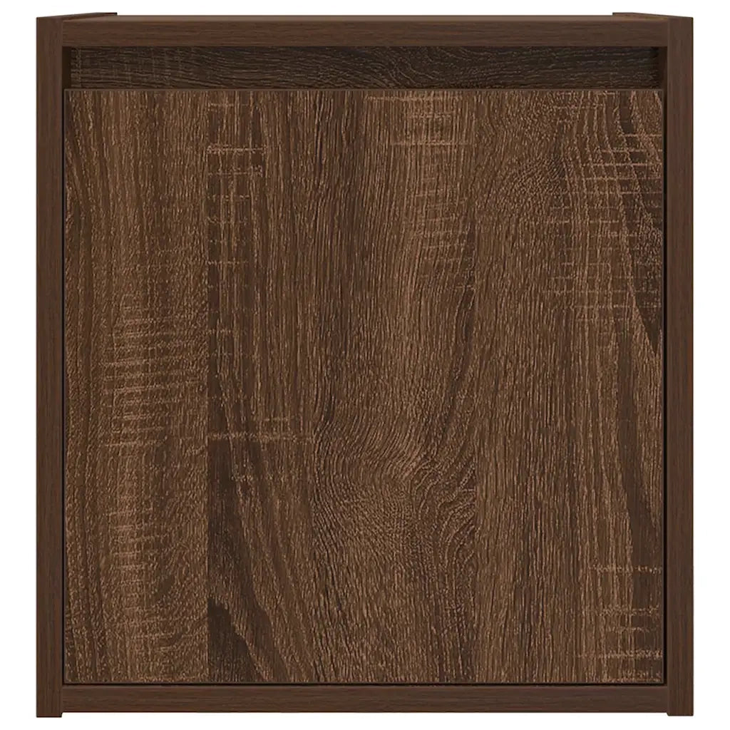 Comodino a Muro Rovere Marrone 38x34x40 cm 861241