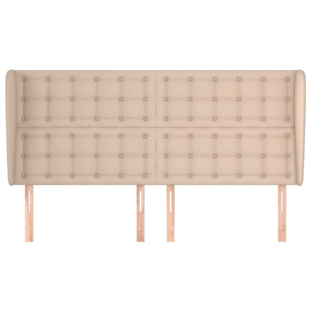 Testiera ad Orecchio Cappuccino 163x23x118/128 cm in Similpelle