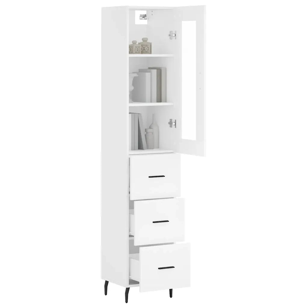 Credenza Bianca 34,5x34x180 cm in Legno Multistrato 3199249
