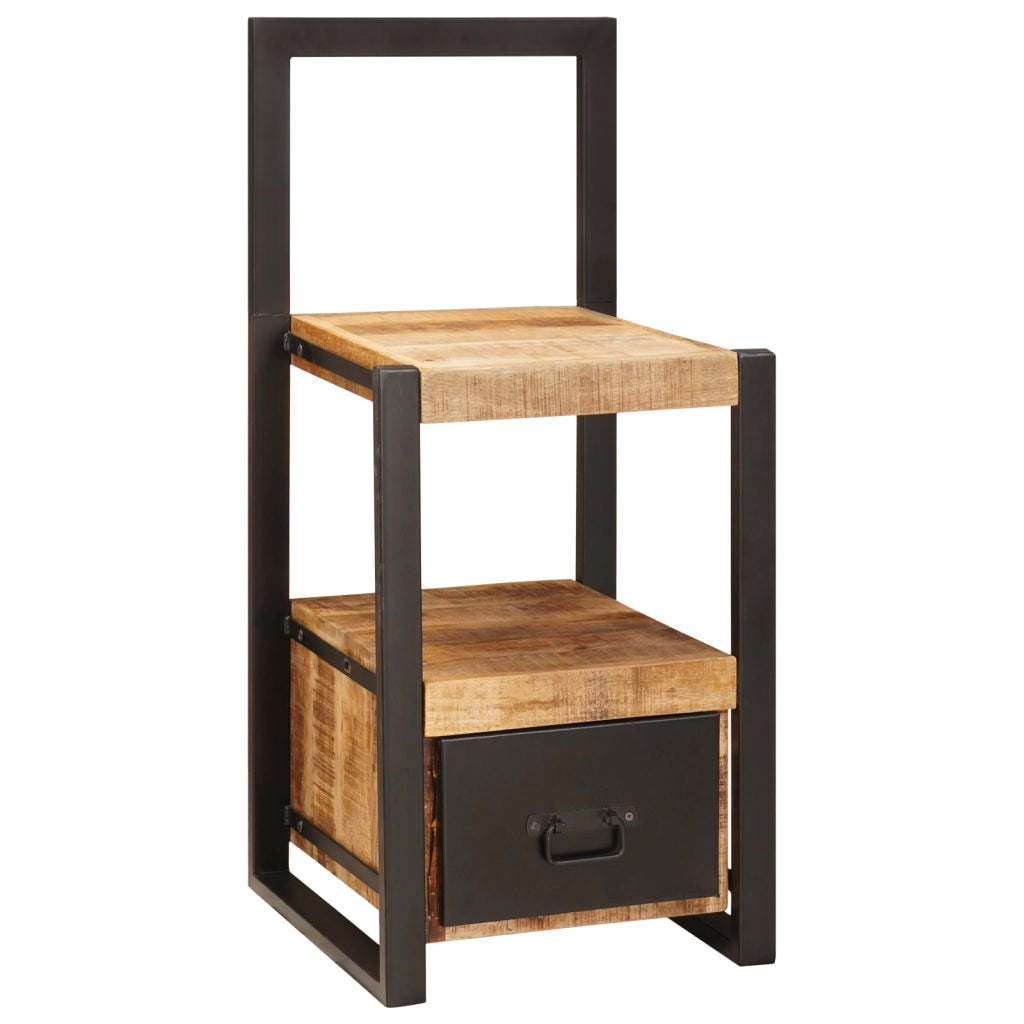 Stand da Valet 40x40x90 cm Legno Massello di Mango Grezzo