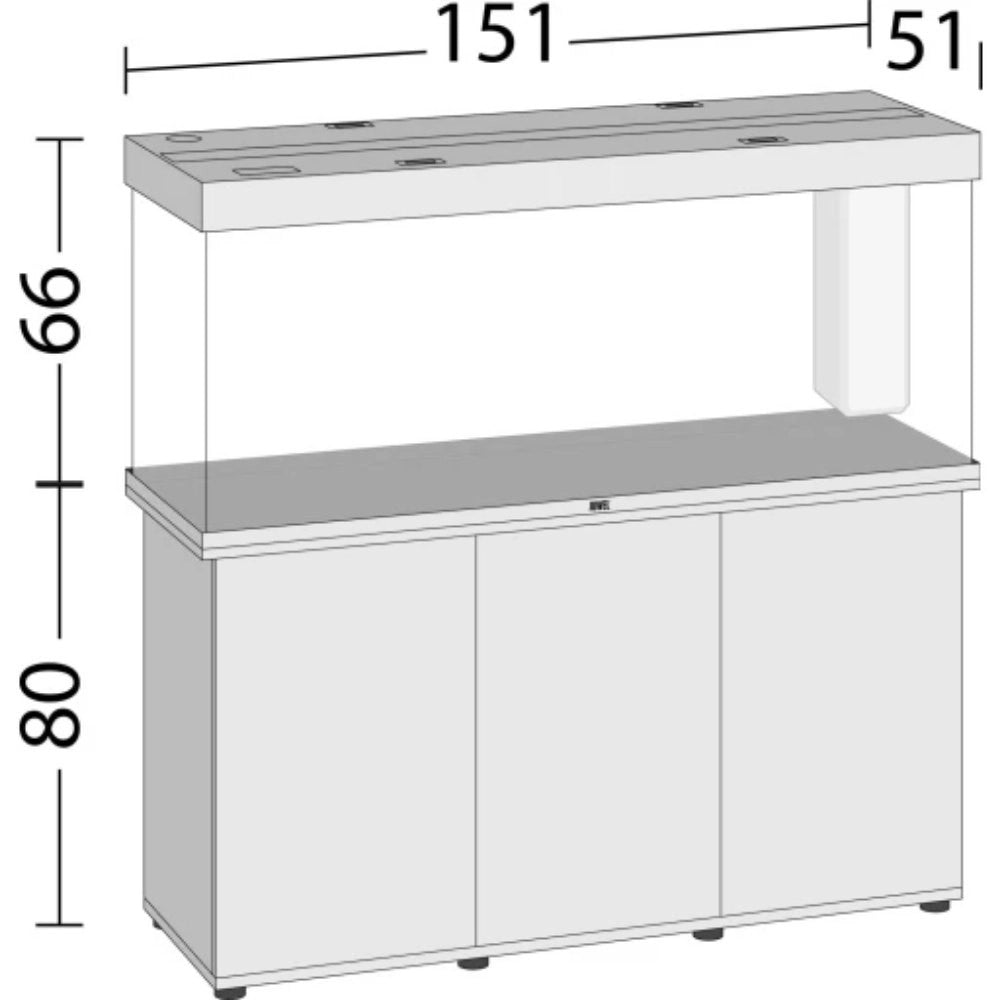 Juwel Rio 450 LED cm151x51x66h Senza Supporto Colore: Bianco