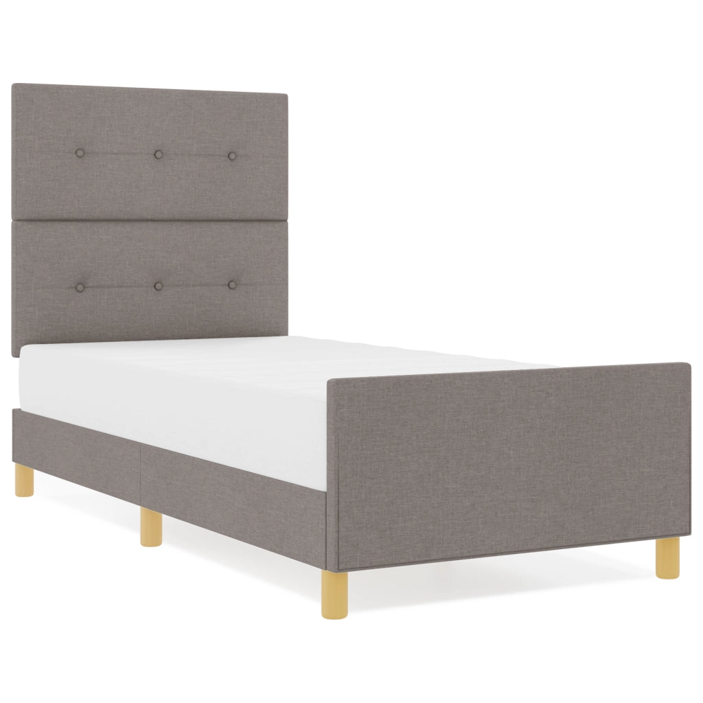 Struttura Letto Tortora 100x200 cm in Tessuto