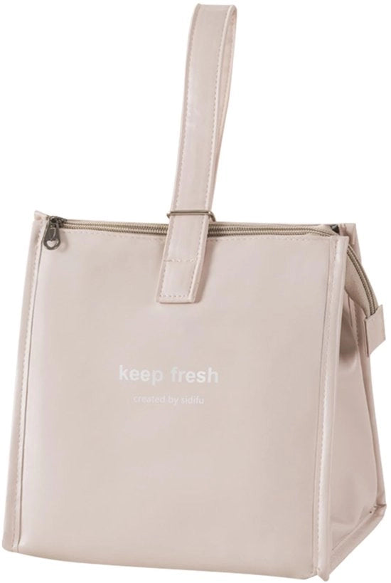 Borsa di latta per donne, borsa di latta per donne e uomini, piccola borsa di latta impermeabile, borsa di latta riutilizzabile e isolata, cassetto di latta per picnic (beige)