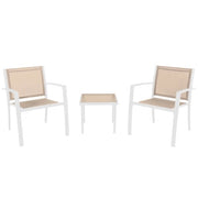 C SALOTTO HAVANA ACCIAIO 3 PZ BIANCO/TORTORA