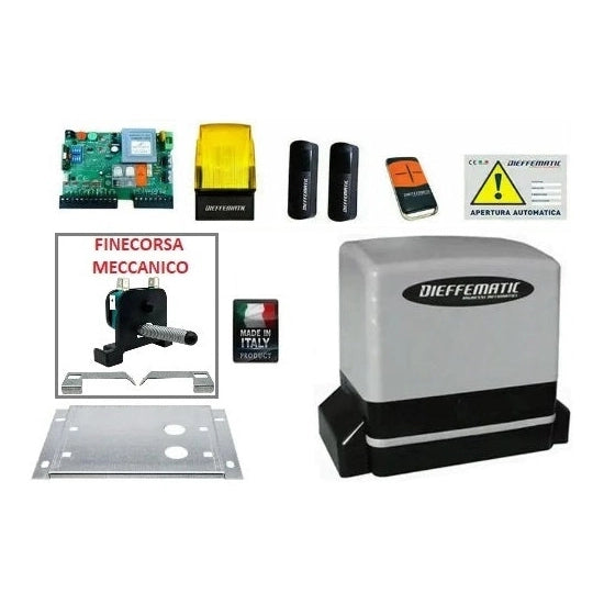 Automatismo X Cancello Scorrevole Kit Completo Modello 220V 230V 600Kg Motore