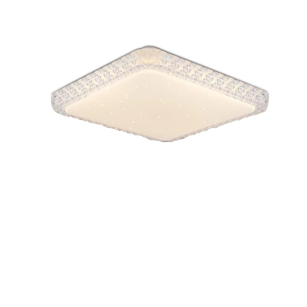 ZMH Lampada da soffitto plafoniera LED moderna quadrata 30cm cristallo cielo stellato dimmerabile telecomando bianco
