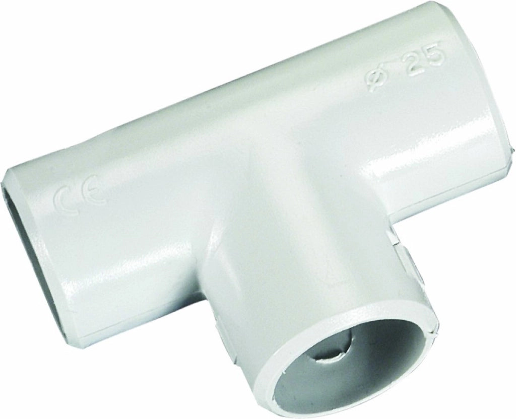 Raccordo A T Tubo Ispezione Diametro 25 Grigio 2 Pezzi 80693 - Electraline