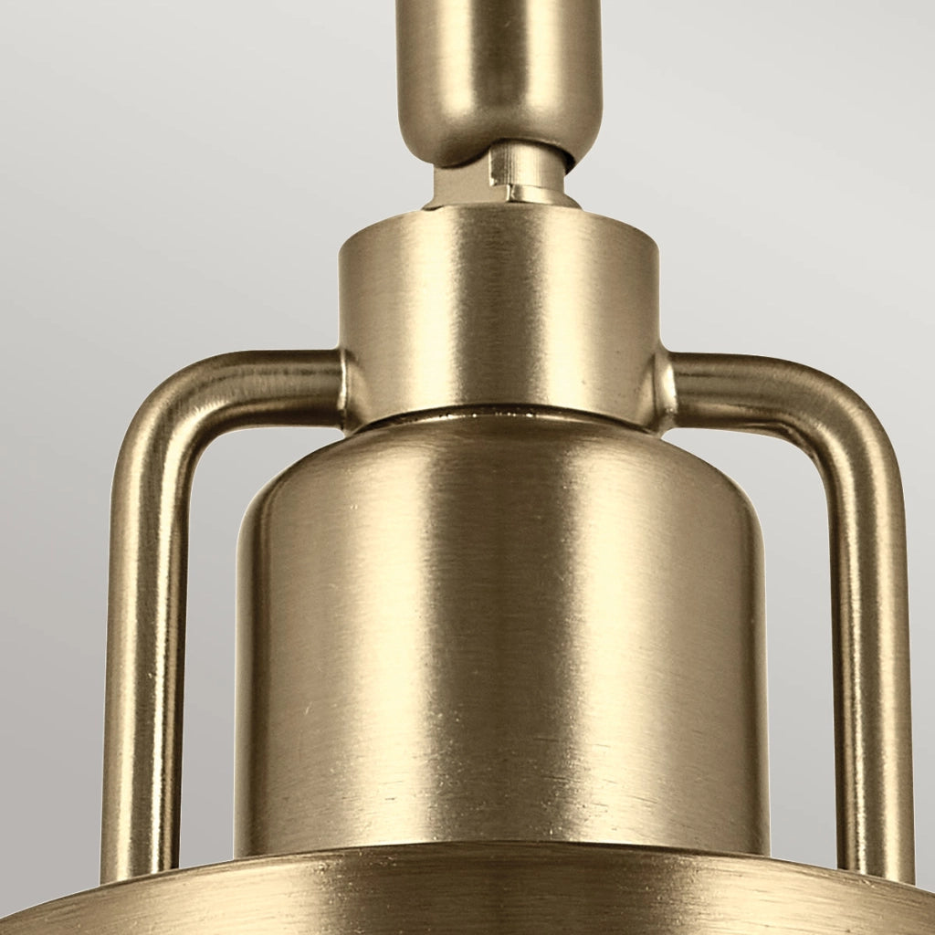 Lampada industriale ottone NIVA vetro opale E27 Kichler