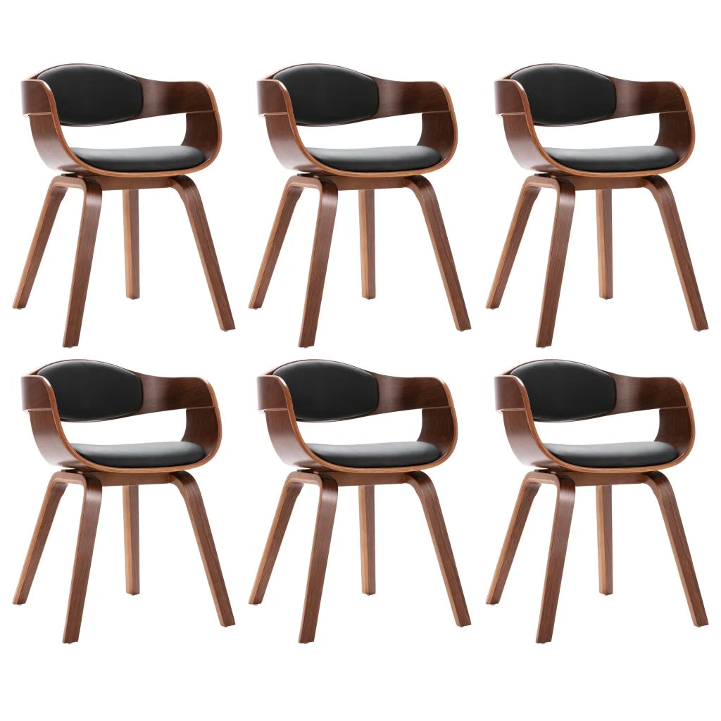 Sedie da Pranzo 6 pz in Legno Piegato e Similpelle 3054813
