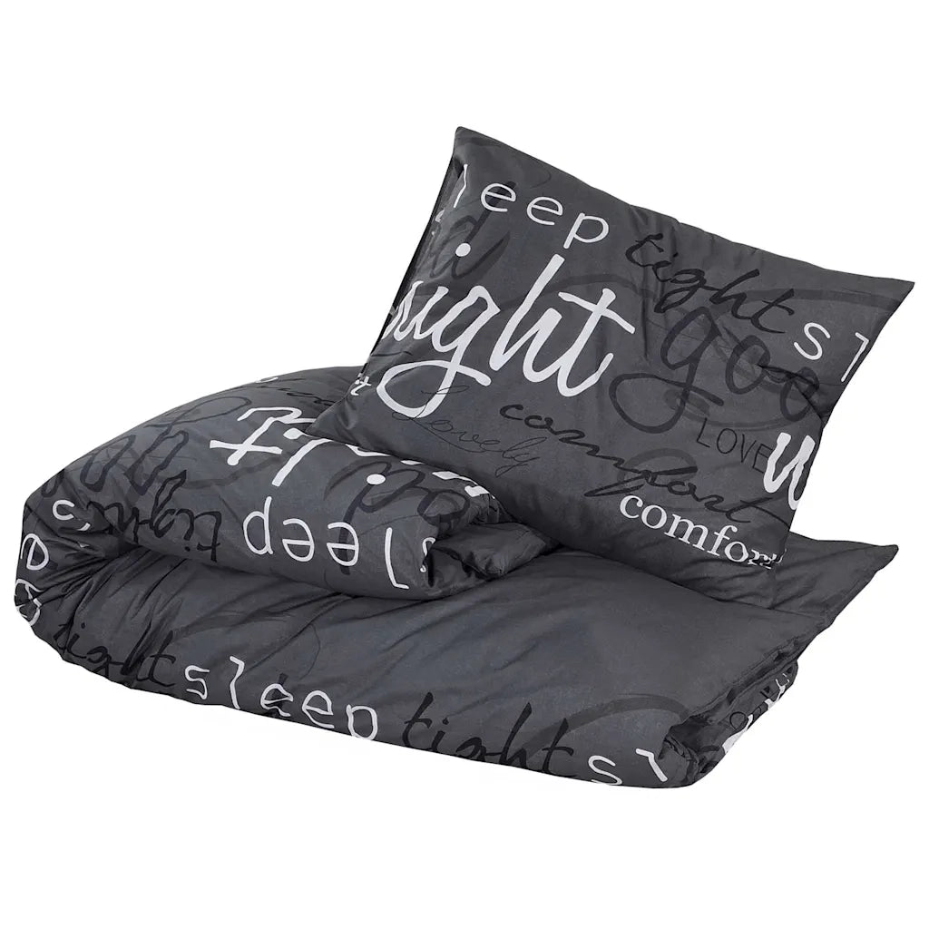 Set Copripiumino Nero 140x200 cm in Cotone CFW3046836