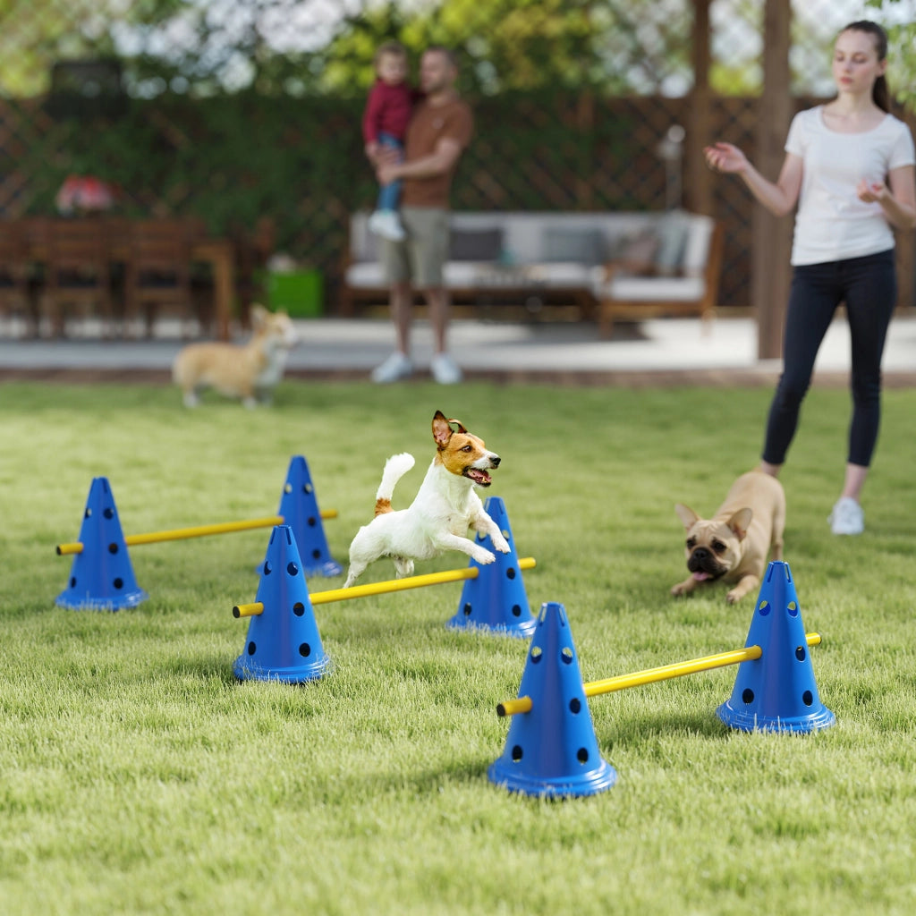 Set Agility per Cani ¨C Zephmum ¨C 6 Coni 3 Ostacoli Borsa Trasporto