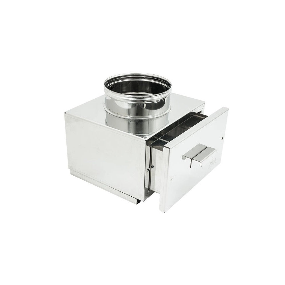 Camera da 120mm per raccolta ceneri in acciaio inox 8 decimi