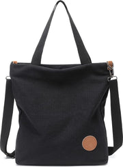 Borsa a mano per donne, borsa per spalla, casual, borsa multifunzionale per spalla, grande, per lavoro, scuola, shopper, casual, uso quotidiano, nero