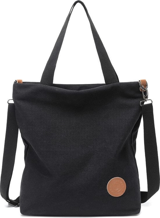 Borsa a mano per donne, borsa per spalla, casual, borsa multifunzionale per spalla, grande, per lavoro, scuola, shopper, casual, uso quotidiano, nero