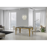 Tavolo allungabile 90x160/420 cm Flame Evolution telaio Oro - Cemento