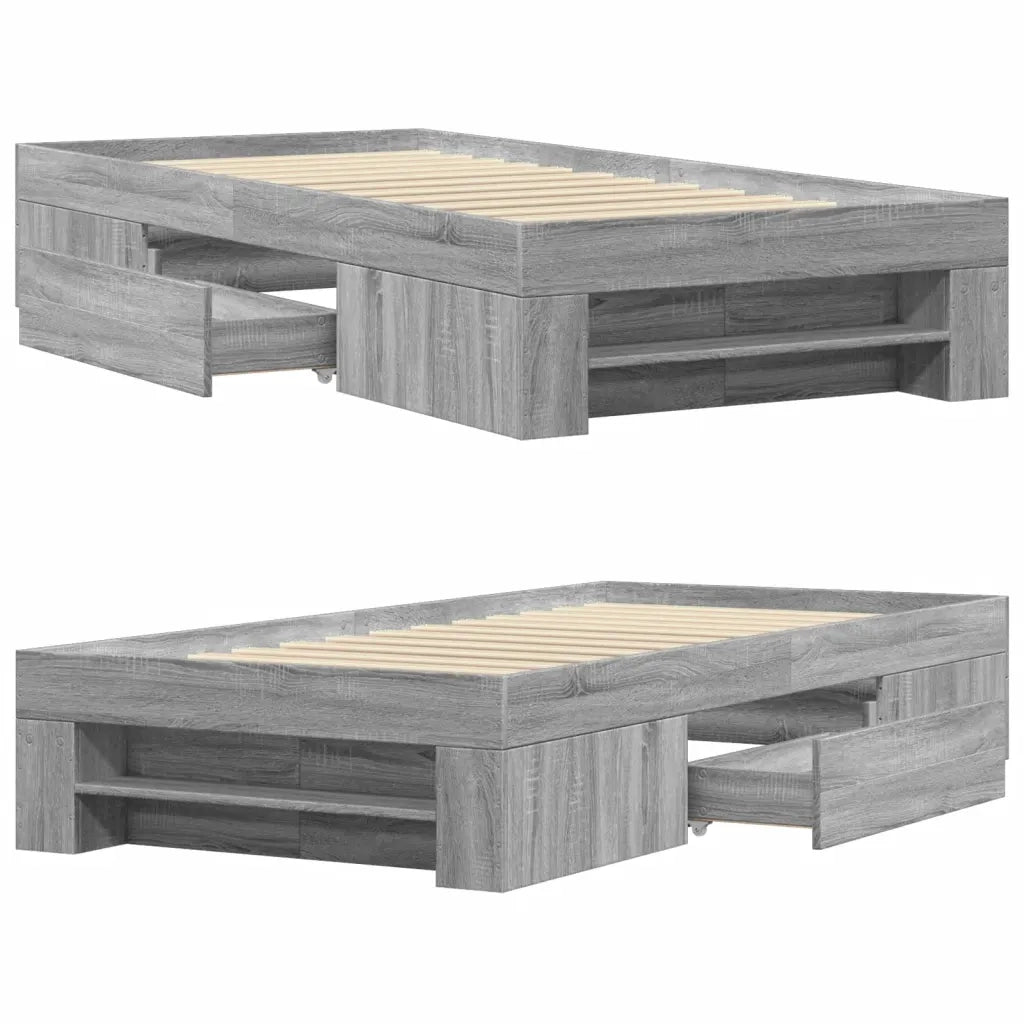 Giroletto Grigio Sonoma 90x190 cm in Legno Multistrato
