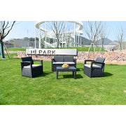 C SET 4 PZ SALOTTO C/DIVANO 2P GRAFITE LOUNGE DUO- C LINE OUTDOOR- 1,0 pz