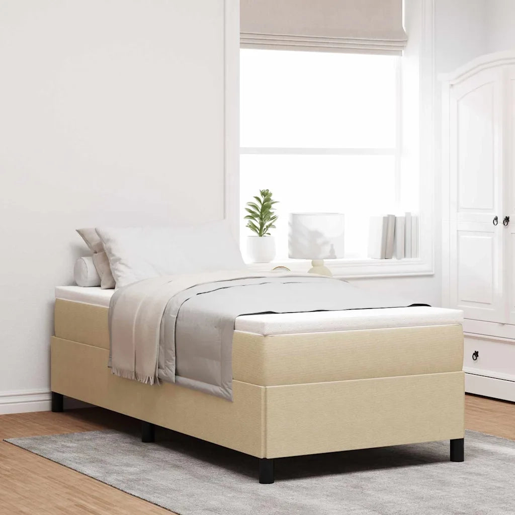 Letto a molle Grigio Verde 90 x 200 cm Tessuto in Cords 42006951