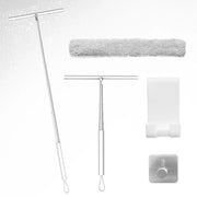 Douchewisser da 29,5-120 cm, 120 cm douchewisser in silicone con supporto senza perforazione, wisser con nucleo in acciaio inox per wissers di finestra, badkamerwisser (bianco)