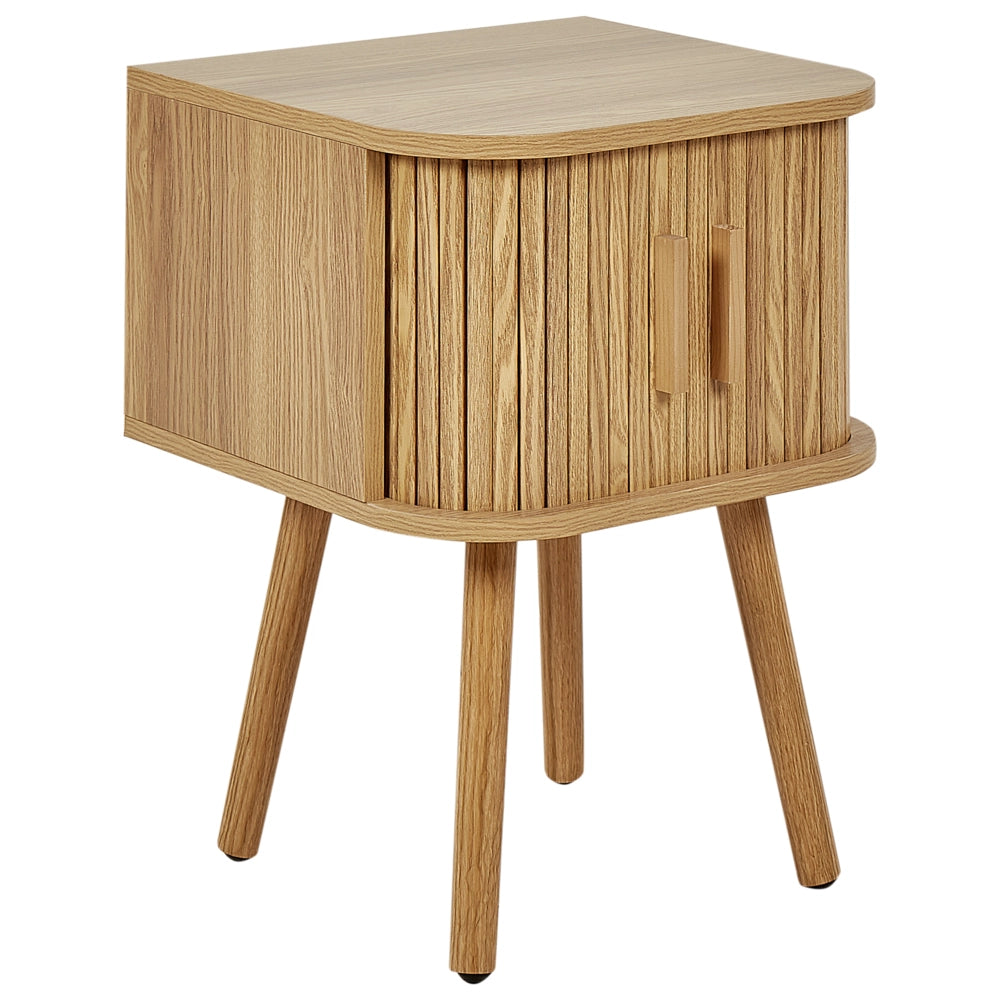Comodino in legno chiaro Gambe in legno massiccio MDF Scorrevole Armadio Soggiorno