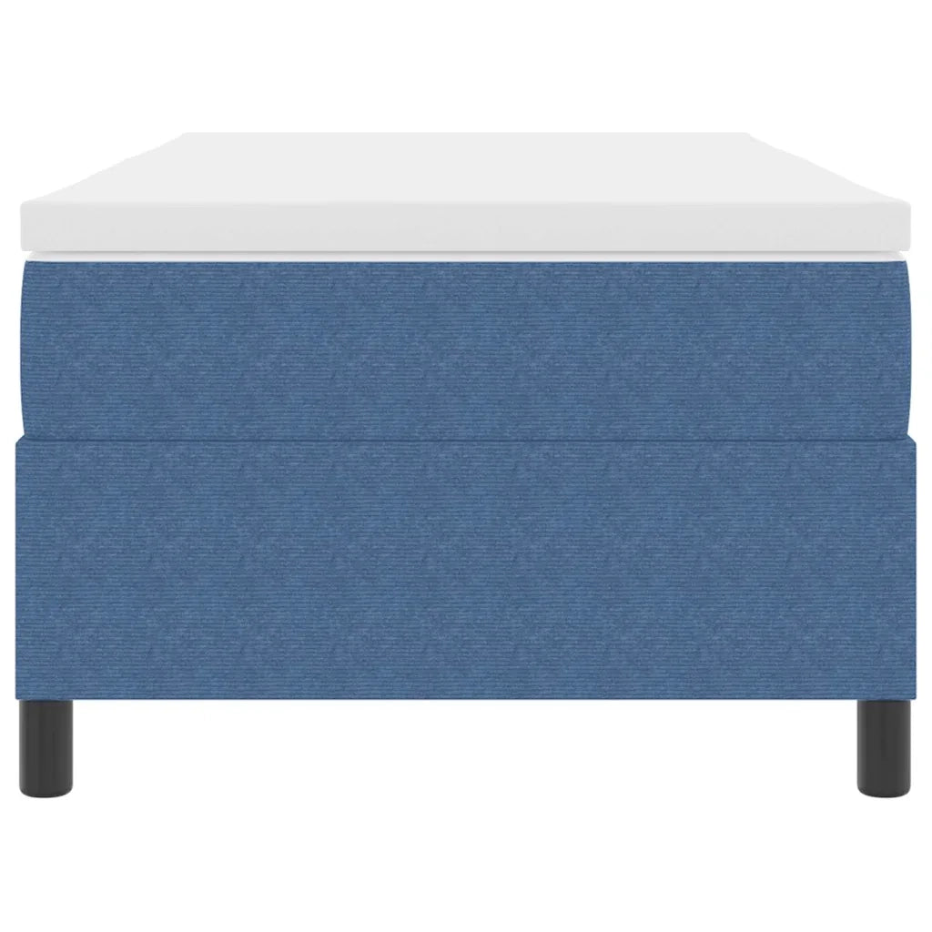 Letto a molle Blu e Bianco 90 x 190 cm Tessuto in Cords 3337440