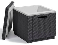 Tavolino Portaghiaccio da Giardino 55x55x39 cm in Resina Keter Ice Cube Antracite