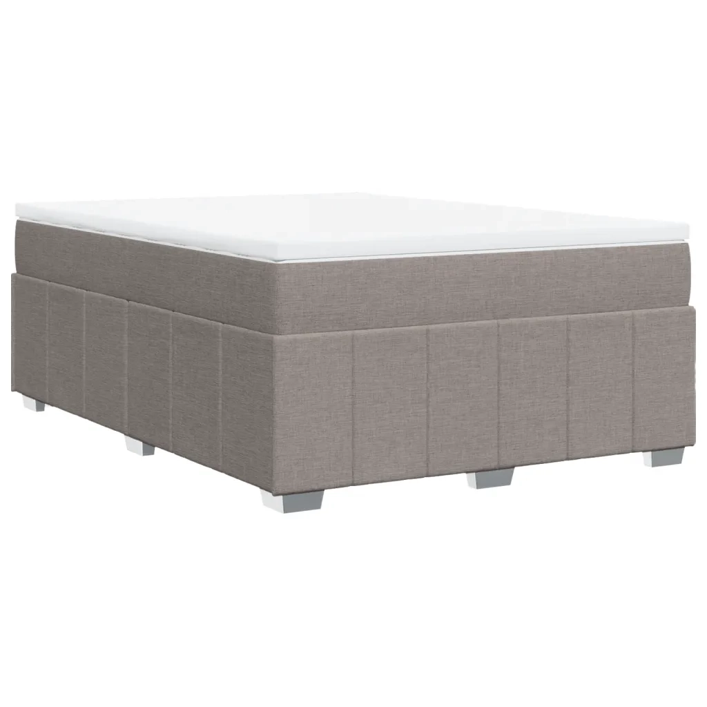 Giroletto a Molle con Materasso Tortora 160x200 cm in Tessuto