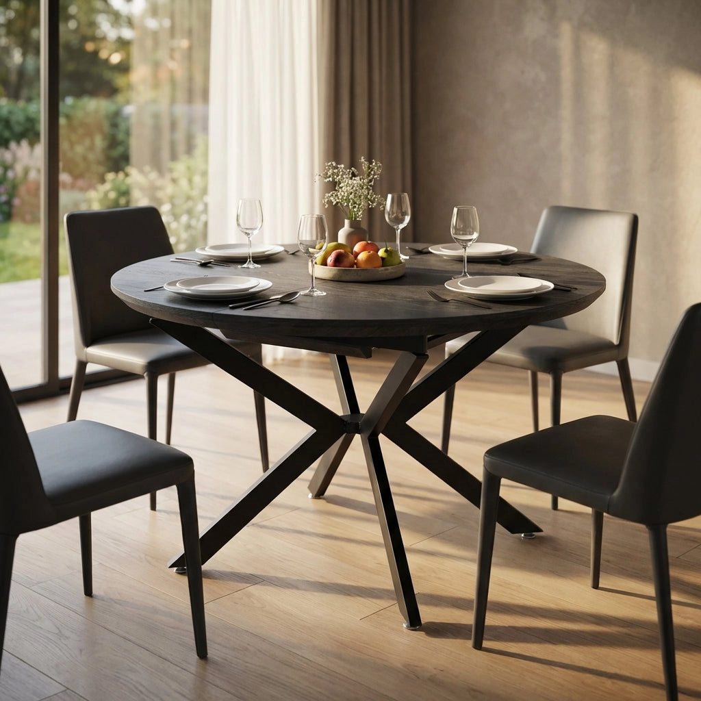 Tavolo da pranzo rotondo allungabile 120/160x120 - VESTA