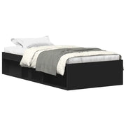 Letto singolo | Letto per adulti | Giroletto Nero 90x190 cm
