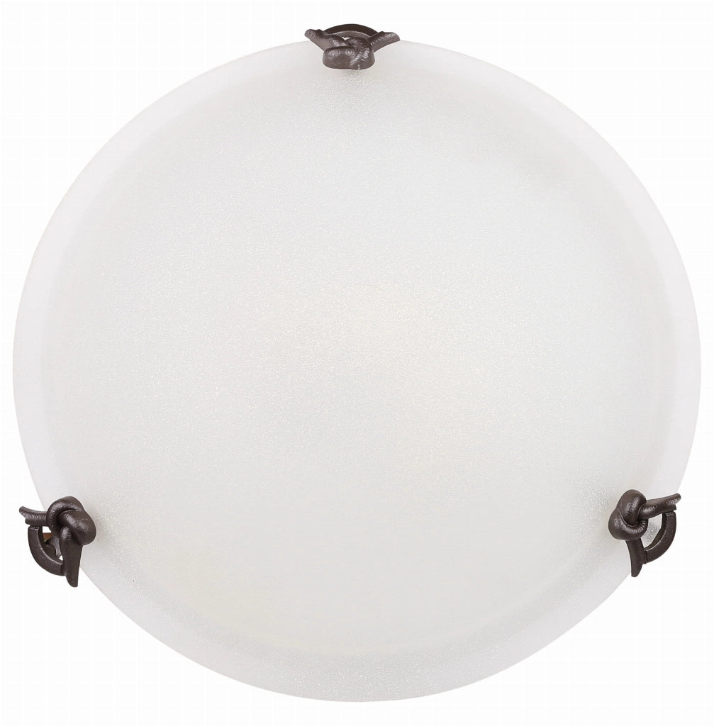Plafoniera Candellux EVA 30cm vetro bianco patina E27